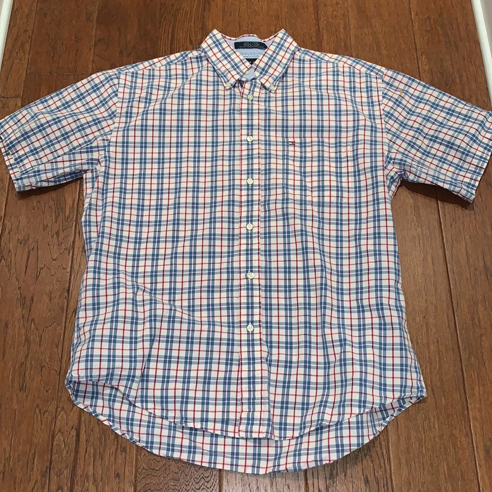 Vintage 2002 Tommy Hilfiger Plaid Button Down Shirt Y2K Skater Normcore Men’s L